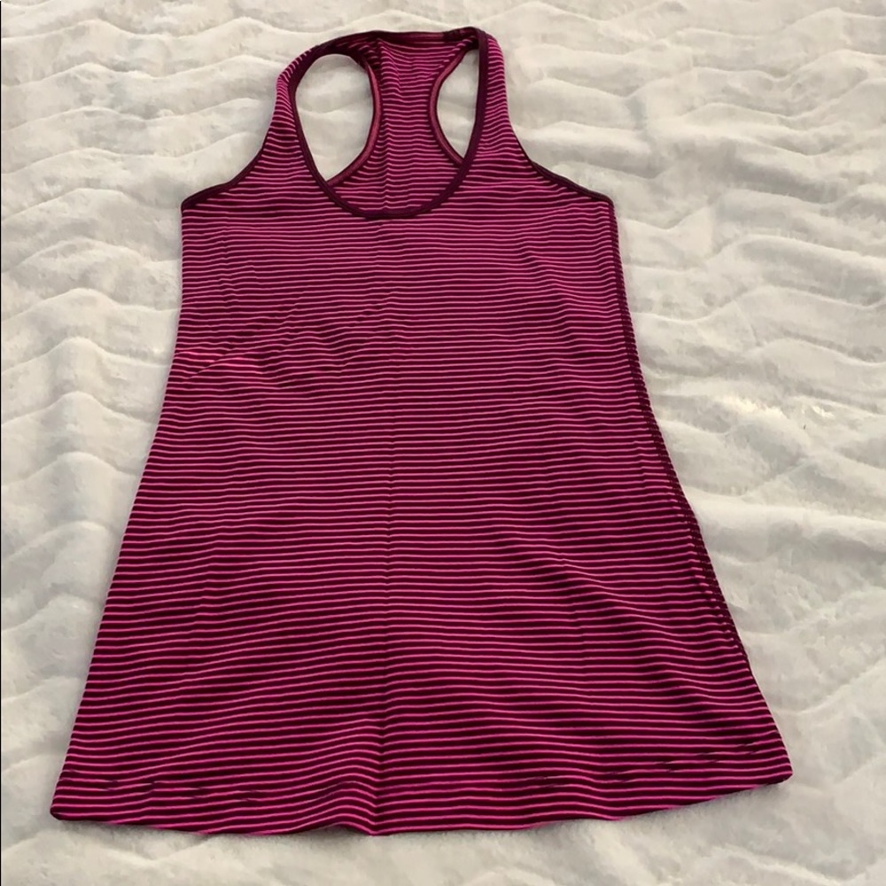 Lululemon Cool Racerback Striped Pink 2 - Picture 7 of 8